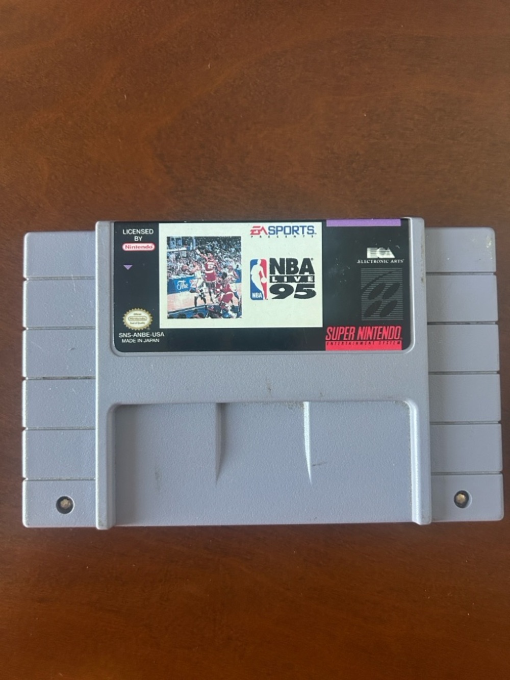 NBA Live 95 Super Nintendo (SNES) Game Cartridge - Gray